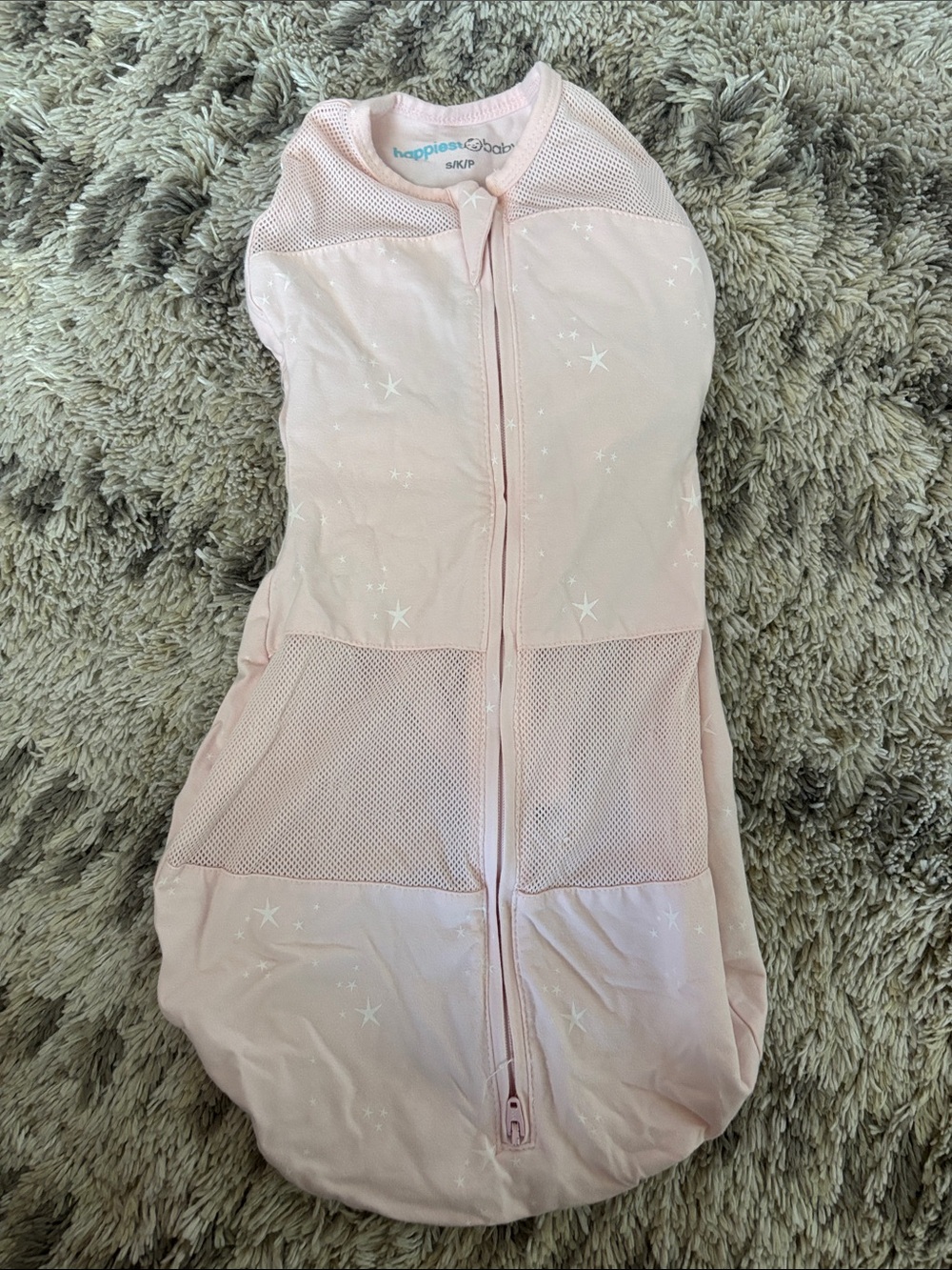 Happiest Baby Pink Star Mesh-Panel Sleep Sack for Kids